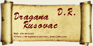 Dragana Rusovac vizit kartica